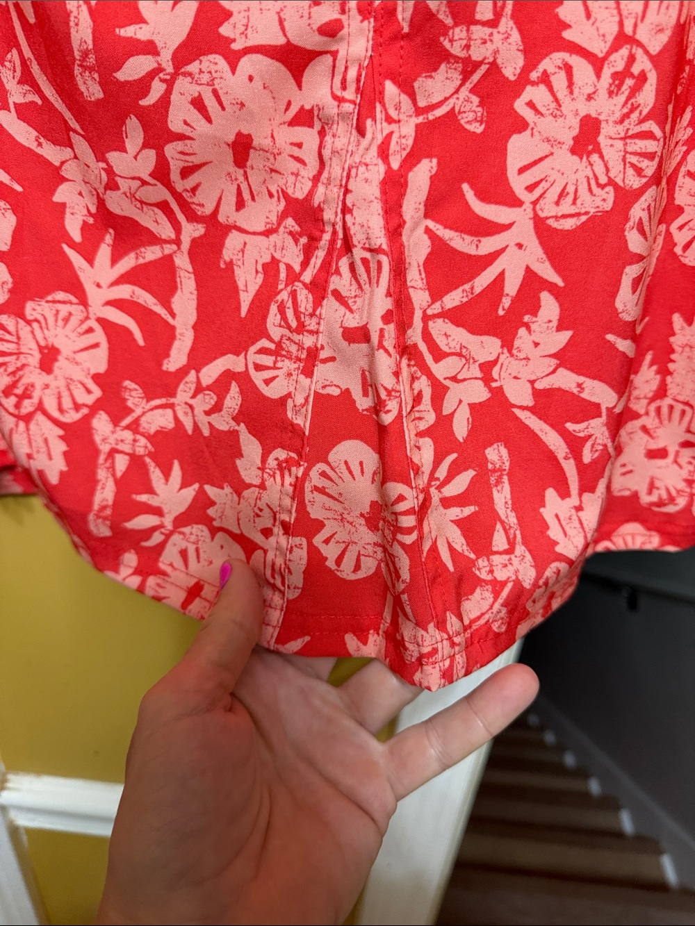 Ripskirt Hawaii Red and Pink Floral Swim Coverup Skirt length 2 wrap xxl 20-22 - Picture 6 of 8